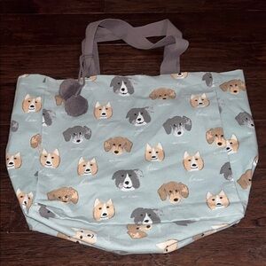 Dog Print Tote Bag Like New 15.5x17x5.5